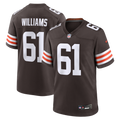 Cleveland Browns Chris Williams Nike Brown Team Game Jersey product image 1, provided for visual reference and product
