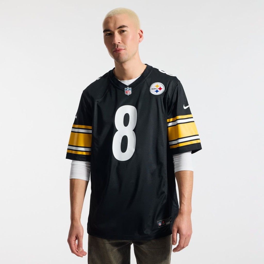 Pittsburgh Steelers Aaron Rodgers Nike Black Game Jersey product image 2, provided for visual reference and product detail