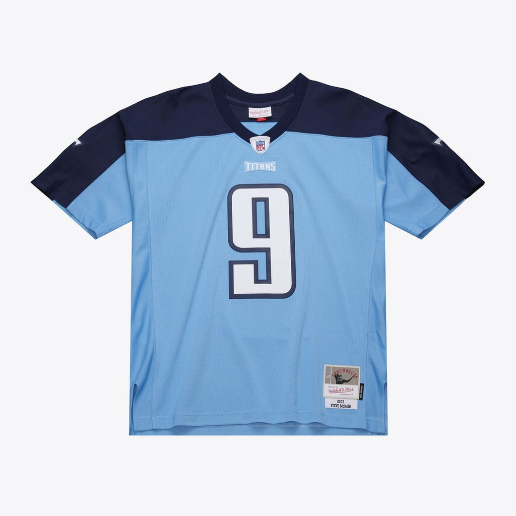 Tennessee Titans Steve McNair Mitchell & Ness Light Blue 2003 Legacy Replica Jersey product image 1, provided for visual