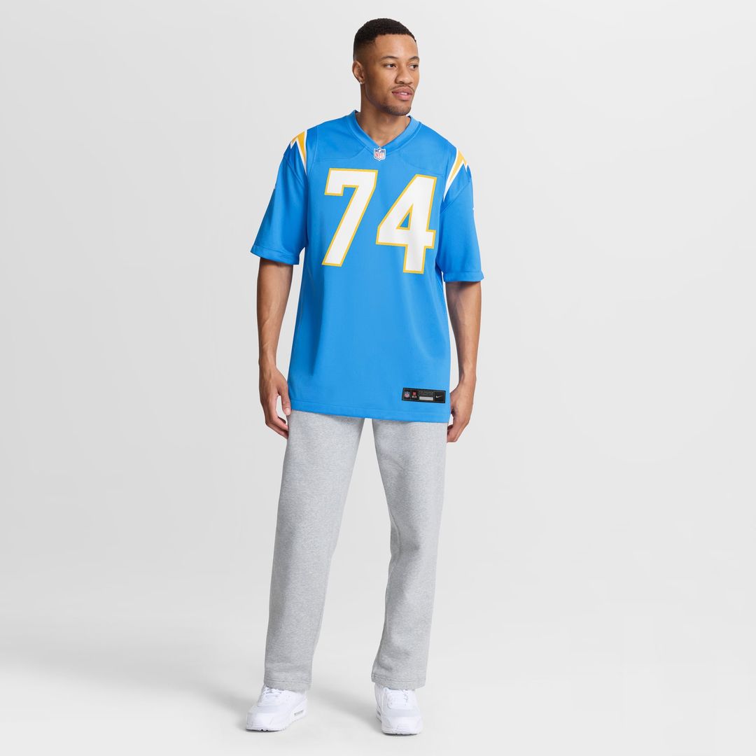 Los Angeles Chargers Kayode Awosika Nike Powder Blue Team Game Jersey product image 4, provided for visual reference and