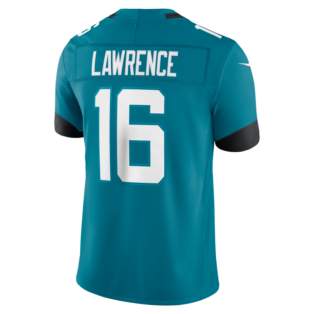 Jacksonville Jaguars Trevor Lawrence Nike Teal Team Vapor F.U.S.E. Stitched Limited Jersey product image 7, provided for