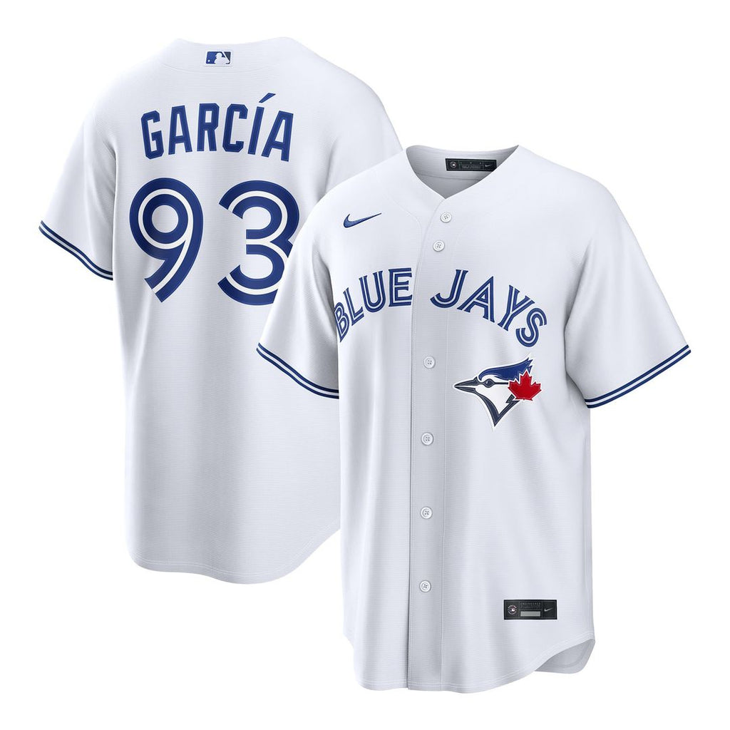 Toronto Blue Jays Yimi García Nike White Home Replica Jersey product image 1, provided for visual reference and product