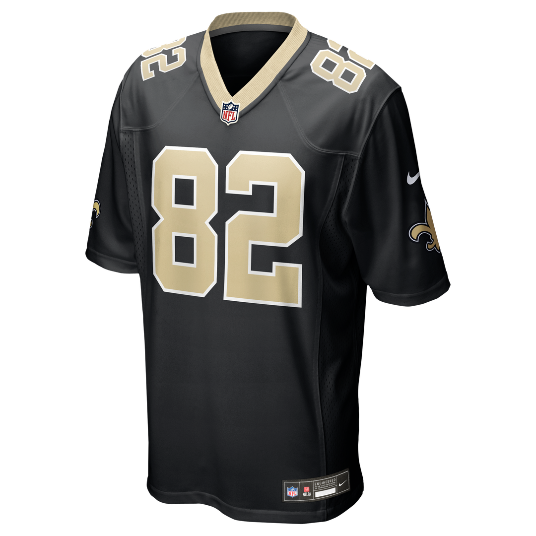 New Orleans Saints Bob Pollard Nike Black Game Retired Player Jersey product image 2, provided for visual reference and