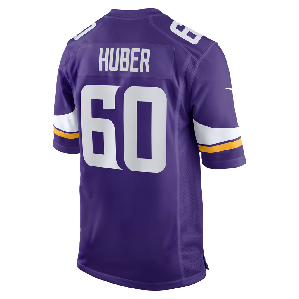 Minnesota Vikings Joe Huber Nike Purple Team Game Jersey product image 3, provided for visual reference and product detail