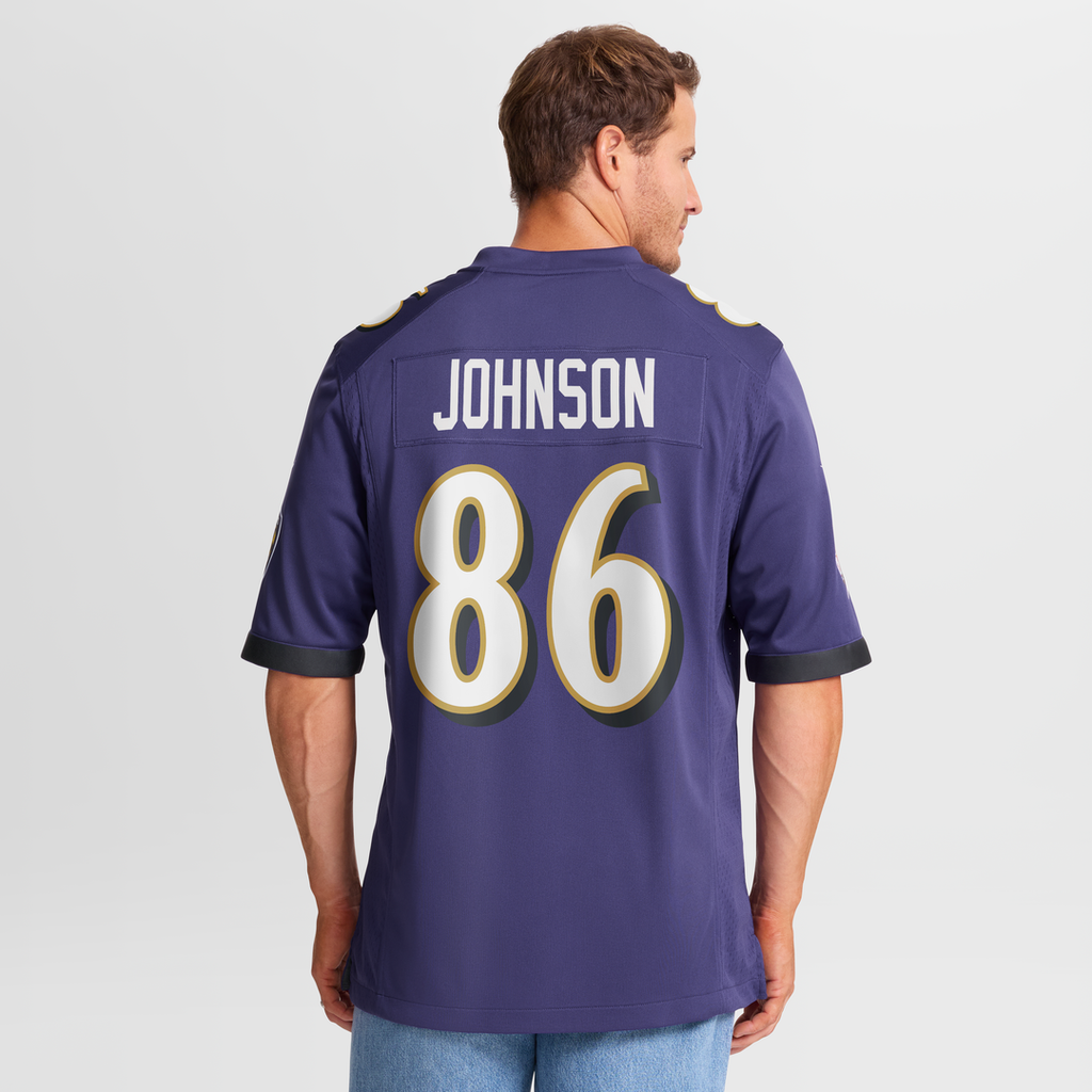 Baltimore Ravens Cornelius Johnson Nike Purple Team Game Jersey product image 5, provided for visual reference and product