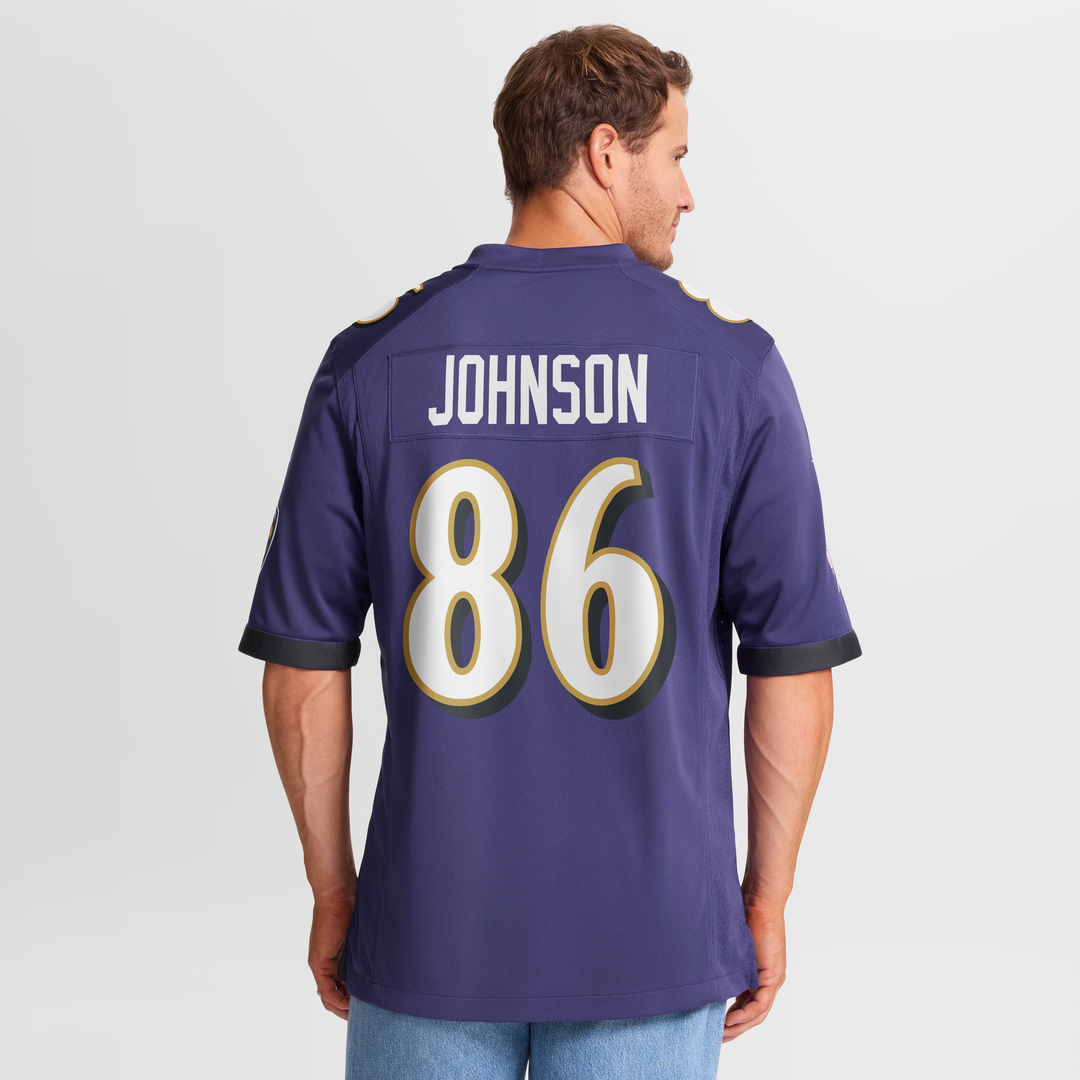 Baltimore Ravens Cornelius Johnson Nike Purple Team Game Jersey product image 5, provided for visual reference and product