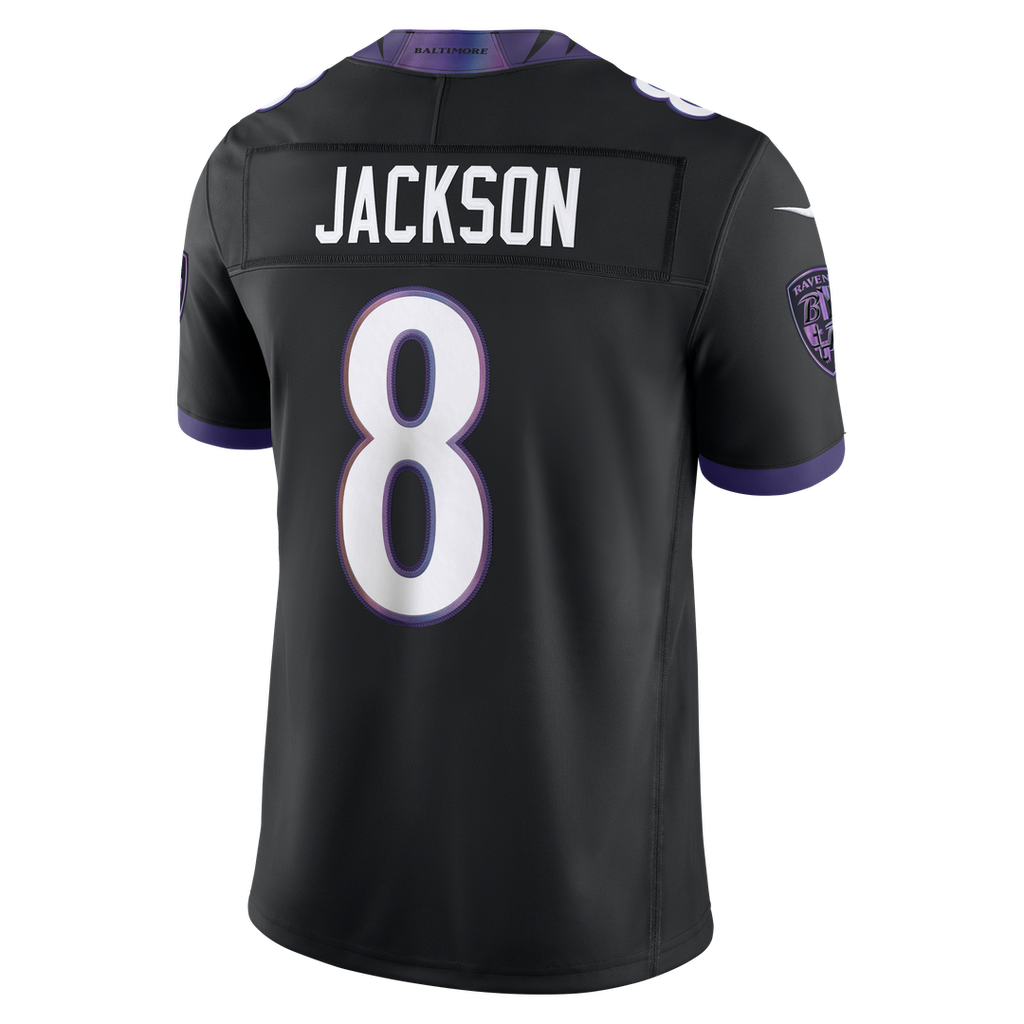 Baltimore Ravens Lamar Jackson Nike Purple Team Vapor F.U.S.E. Stitched Limited Jersey product image 23, provided for visual