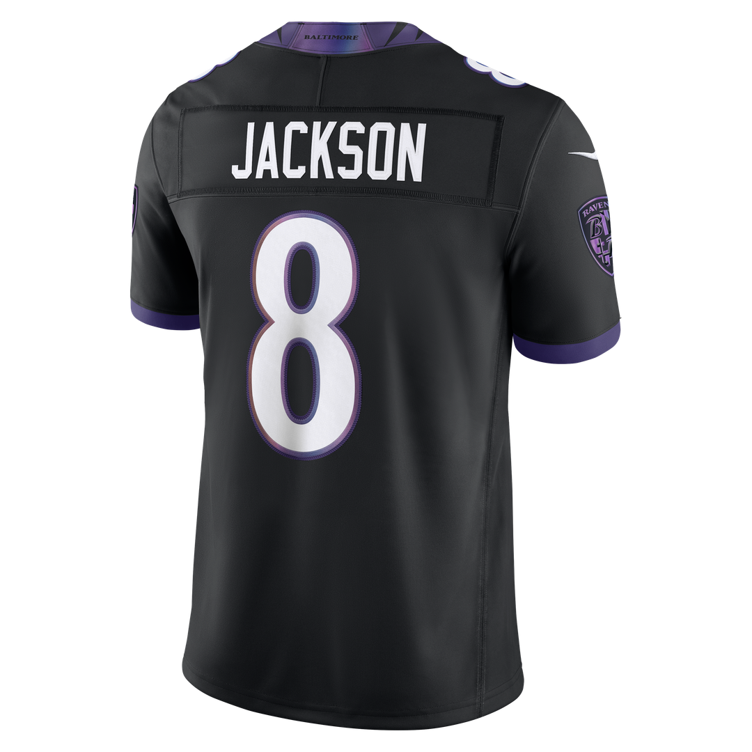 Baltimore Ravens Lamar Jackson Nike Black Alternate Alternate Vapor F.U.S.E. Stitched Limited Jersey product image 6,
