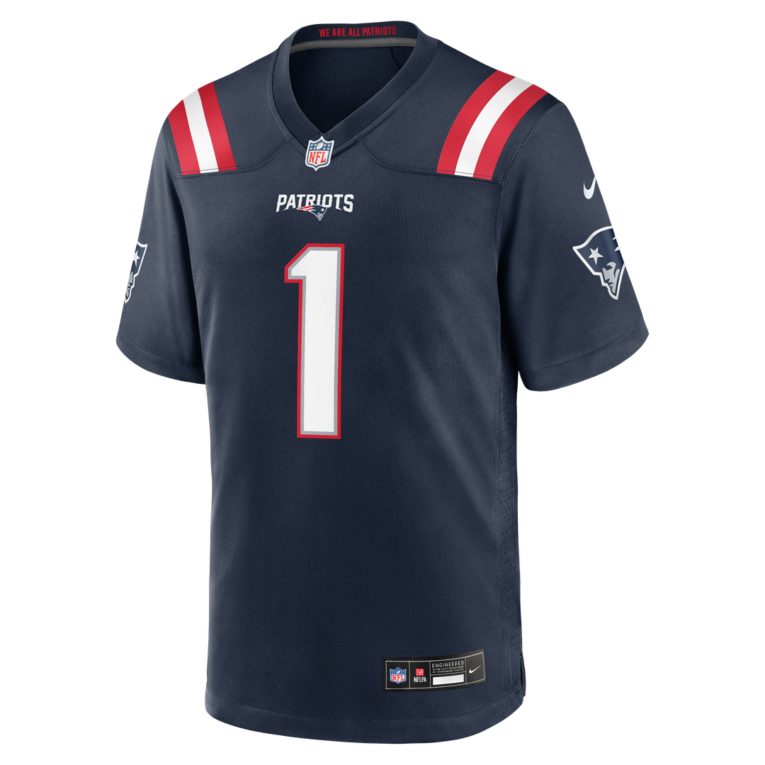 New England Patriots A.J. Brown Nike Navy Team Game Jersey product image 4, provided for visual reference and product detail