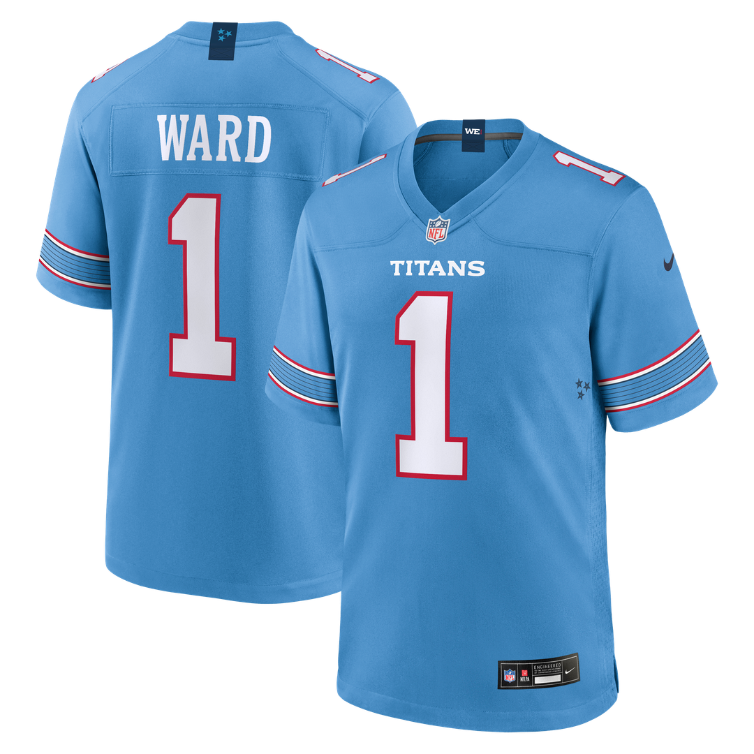 Tennessee Titans Cameron Ward Nike Light Blue Game Jersey product image 14, provided for visual reference and product detail