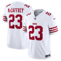 San Francisco 49ers Christian McCaffrey Nike White Vapor F.U.S.E. Limited Jersey product image 1, provided for visual
