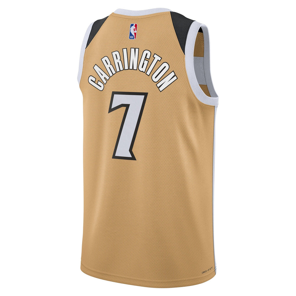 Washington Wizards Nike 2025/26 City Edition Swingman Jersey - Tan - Carlton Carrington - Unisex product image 4, provided