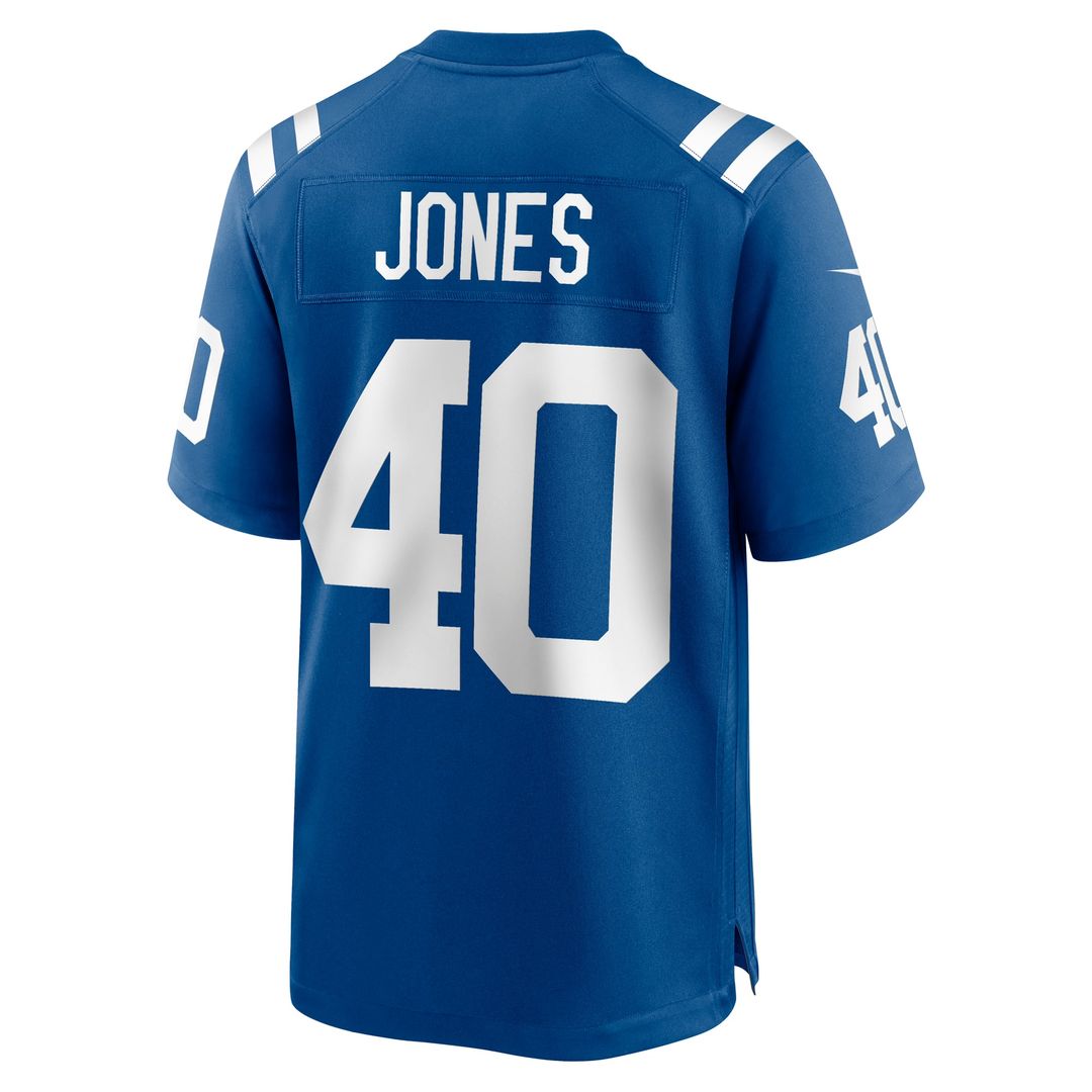 Indianapolis Colts Jaylon Jones Nike Royal Team Game Jersey product image 3, provided for visual reference and product