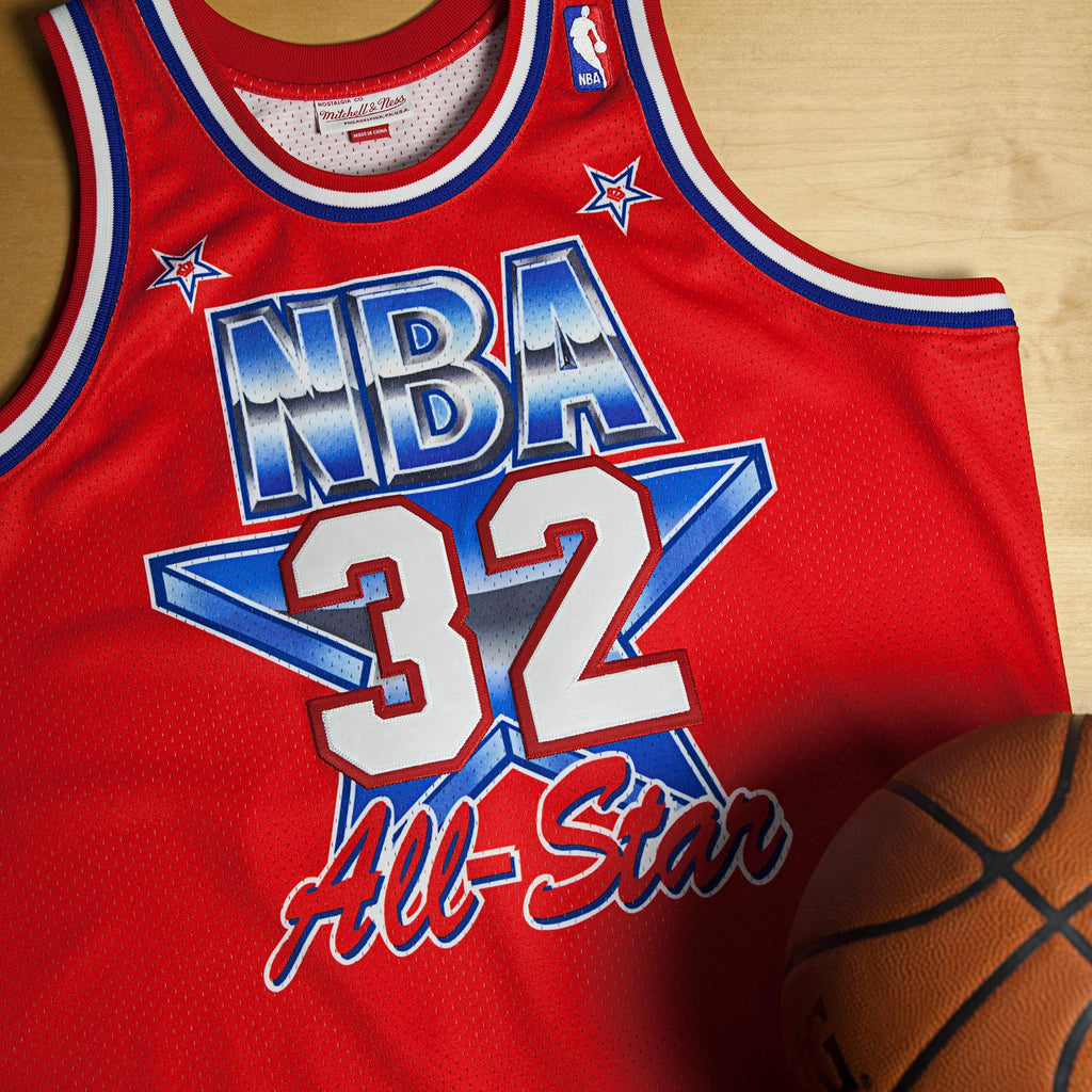 NBA All-Star West Magic Johnson 1991 Authentic Jersey by Mitchell & Ness - Scarlett product image 3, provided for visual