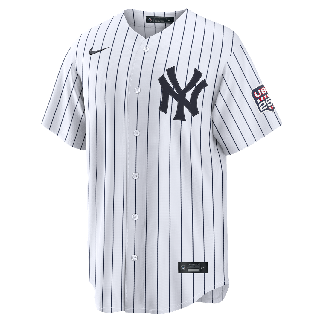 Fourth of July New York Yankees Giancarlo Stanton Nike White USA 250 Stadium Jersey product image 2, provided for visual