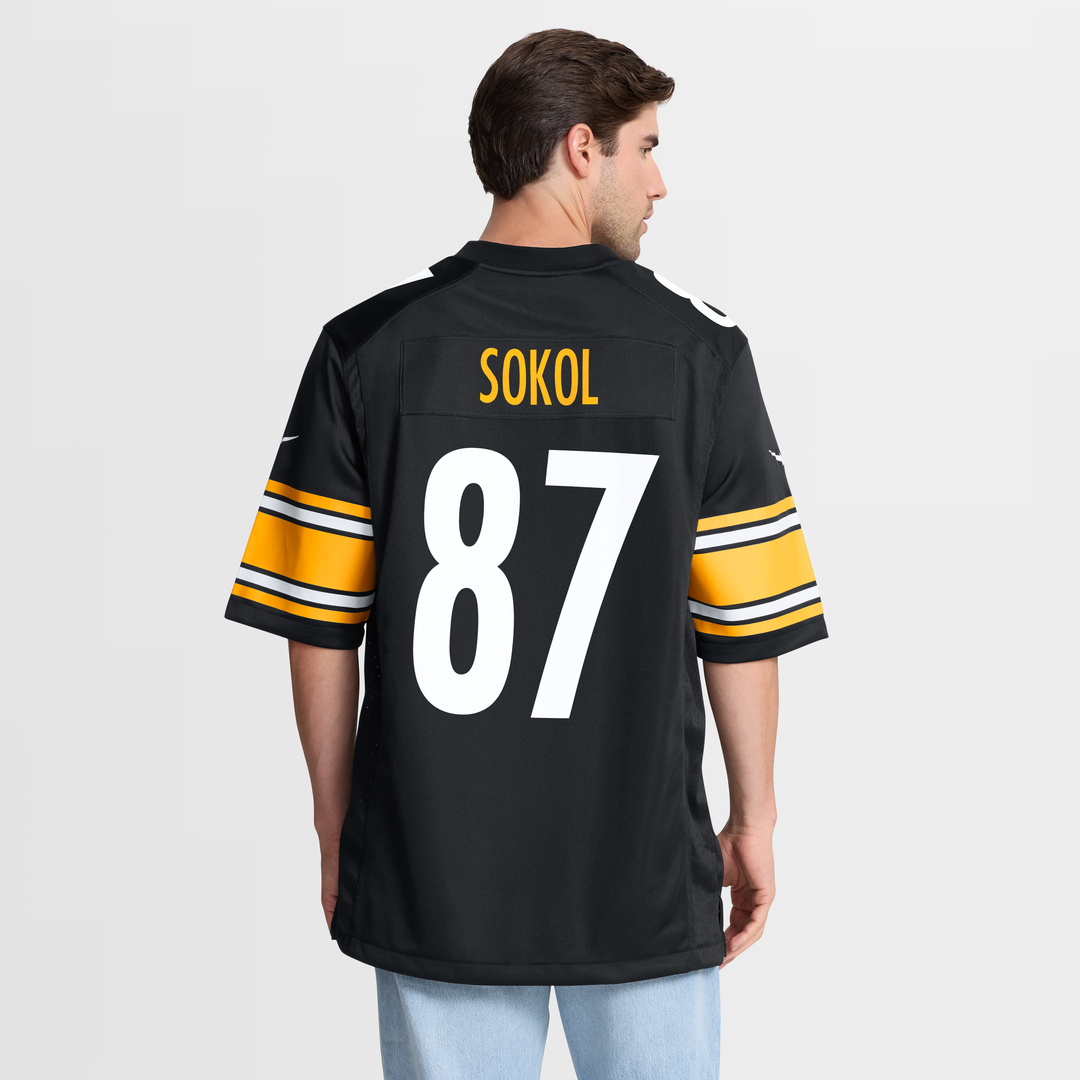 Pittsburgh Steelers Matt Sokol Nike Black Team Game Jersey product image 5, provided for visual reference and product detail