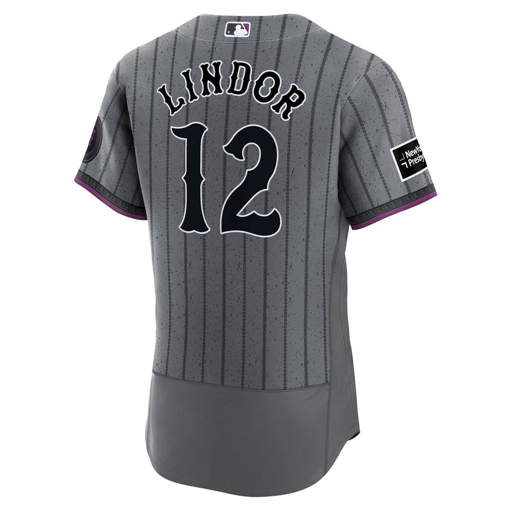 New York Mets Francisco Lindor Nike Gray City Connect Authentic Sponsor Patch Jersey product image 3, provided for visual