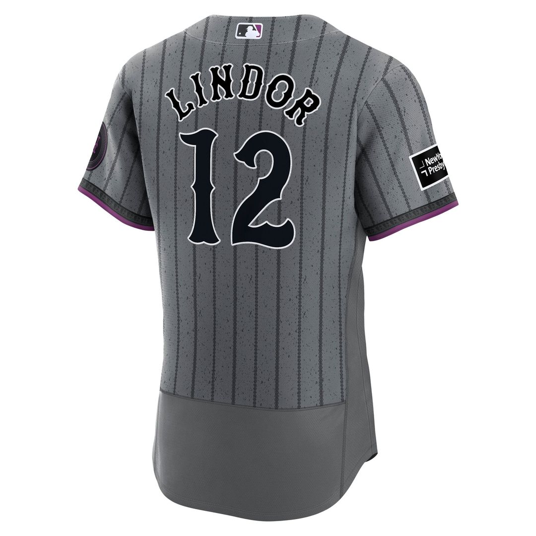 New York Mets Francisco Lindor Nike Gray City Connect Authentic Sponsor Patch Jersey product image 3, provided for visual