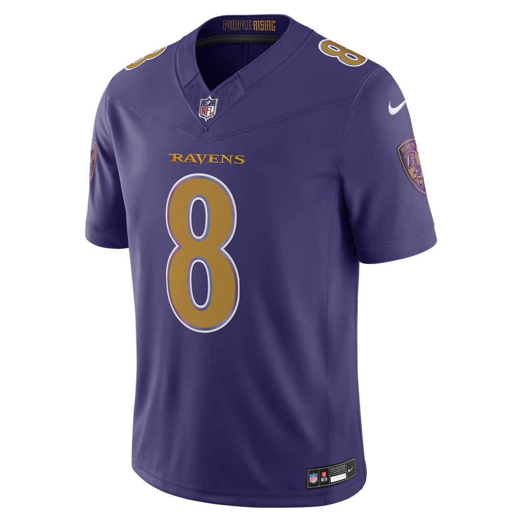 Baltimore Ravens Lamar Jackson Nike Purple Alternate Vapor F.U.S.E. Stitched Limited Jersey product image 2, provided for