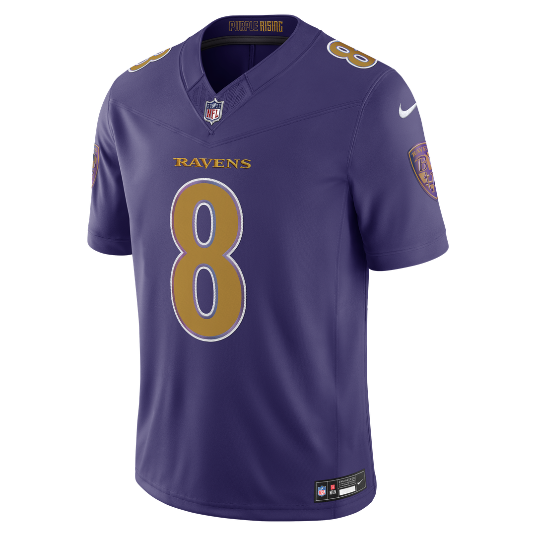 Baltimore Ravens Lamar Jackson Nike Purple Alternate Vapor F.U.S.E. Stitched Limited Jersey product image 2, provided for