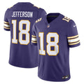 Minnesota Vikings Justin Jefferson Nike Purple Alternate Classic Vapor F.U.S.E. Stitched Limited Jersey product image 1,