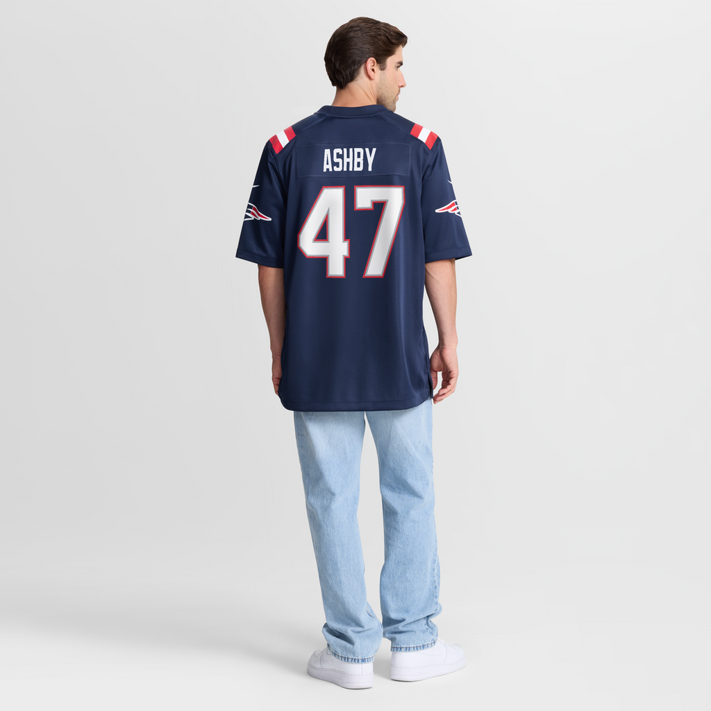 New England Patriots Julian Ashby Nike Navy Team Game Jersey product image 8, provided for visual reference and product