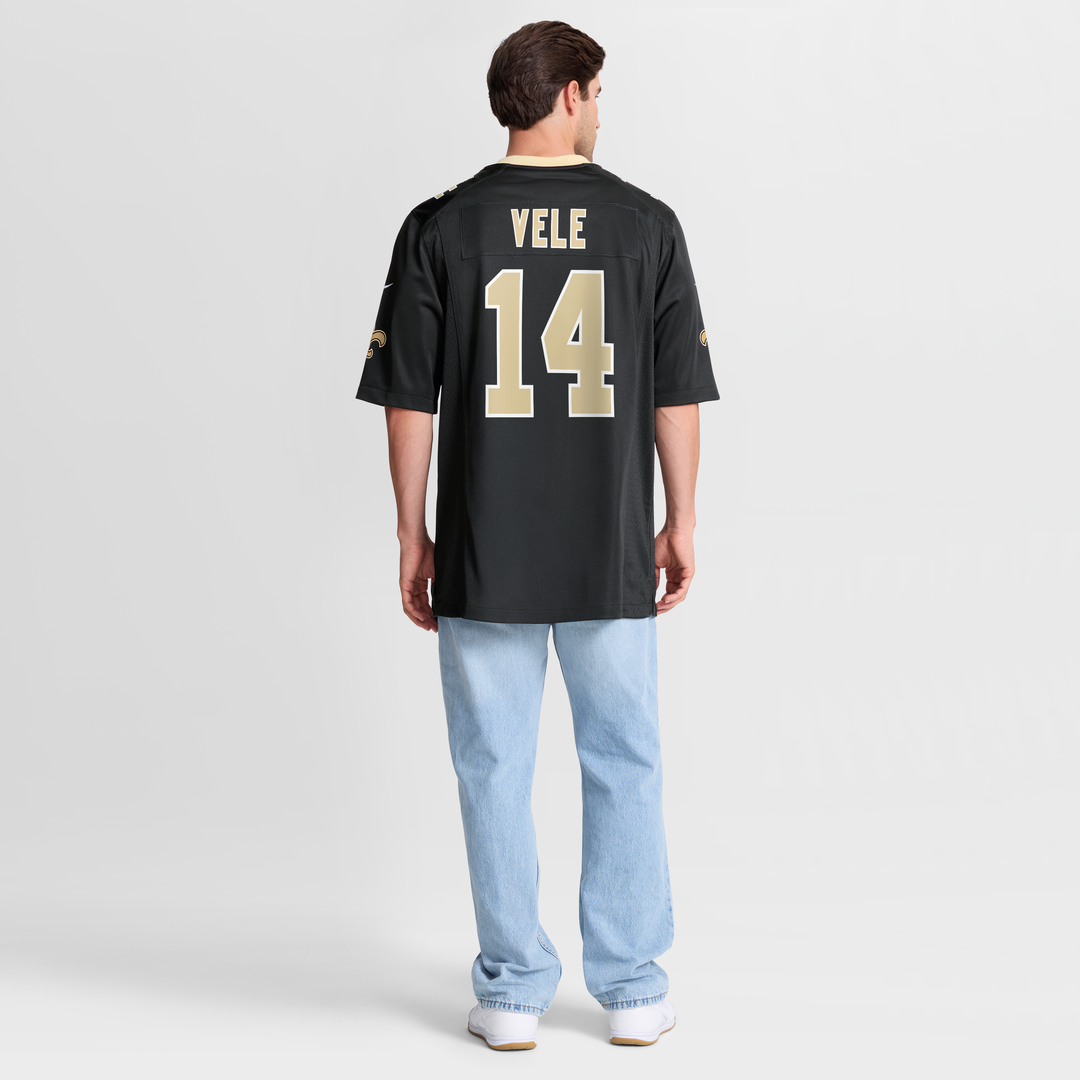New Orleans Saints Devaughn Vele Nike Black Team Game Jersey product image 8, provided for visual reference and product