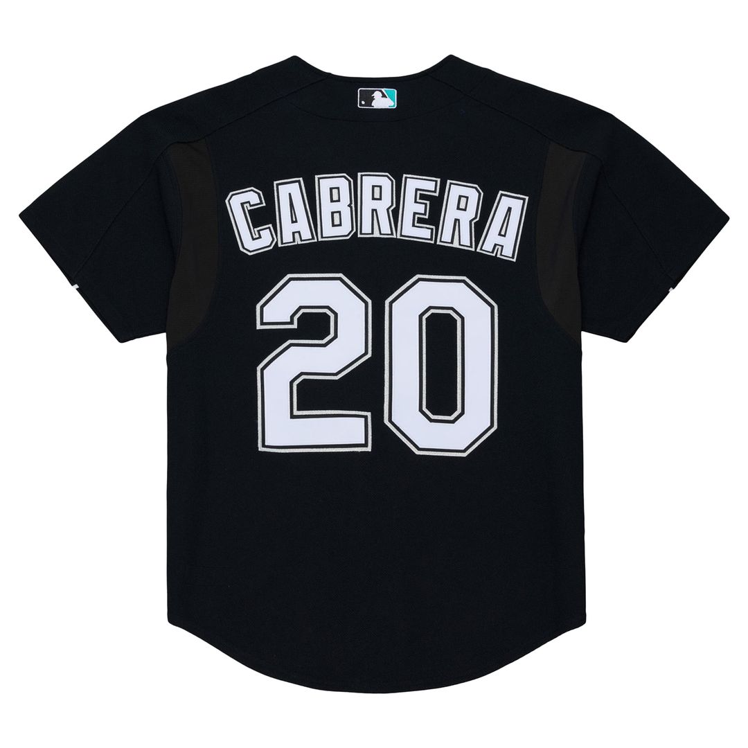 Florida Marlins Miguel Cabrera Mitchell & Ness Black 2003 Cooperstown Mesh Batting Practice Button-Up Jersey product image