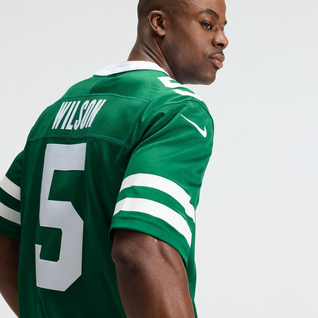 New York Jets Garrett Wilson Nike Legacy Green Team Vapor F.U.S.E. Stitched Limited Jersey product image 9, provided for
