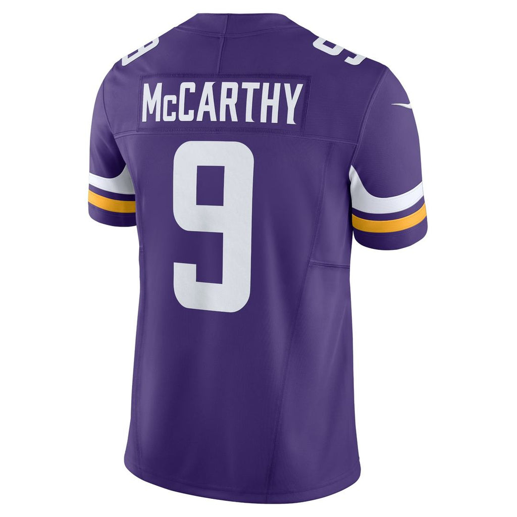 Minnesota Vikings J.J. McCarthy Nike White Vapor F.U.S.E. Limited Jersey product image 9, provided for visual reference and