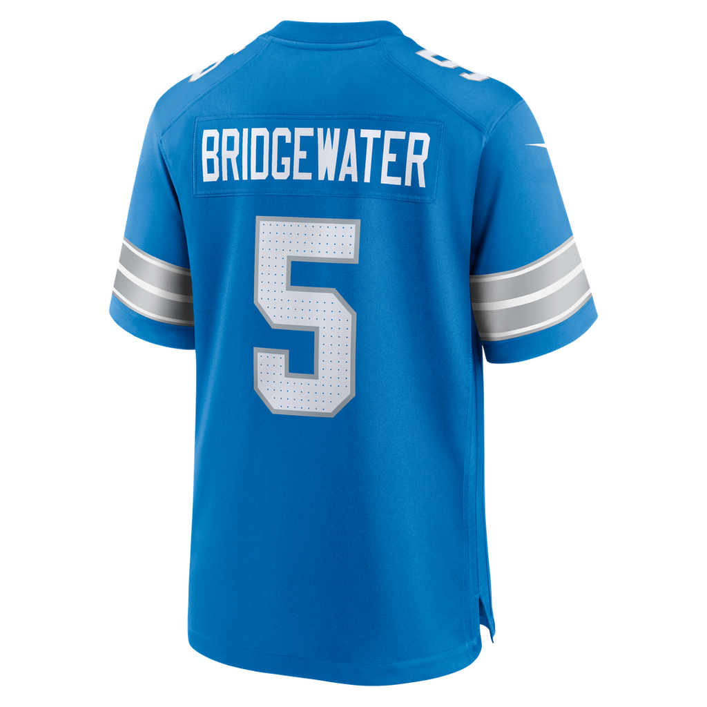 Detroit Lions Teddy Bridgewater Nike Blue Team Game Jersey product image 3, provided for visual reference and product detail