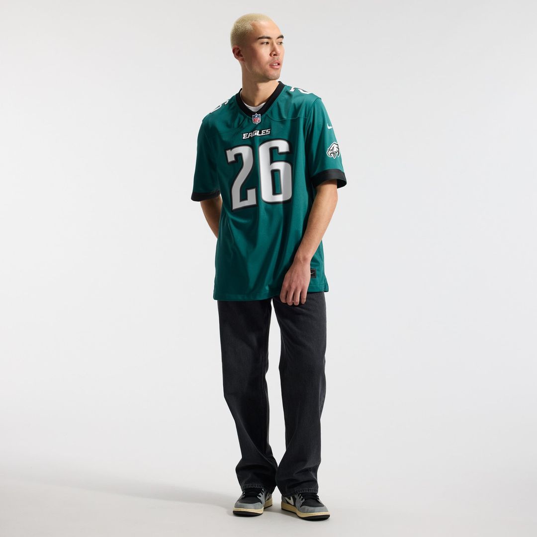 Philadelphia Eagles Saquon Barkley Nike Midnight Green Team Game Jersey product image 4, provided for visual reference and