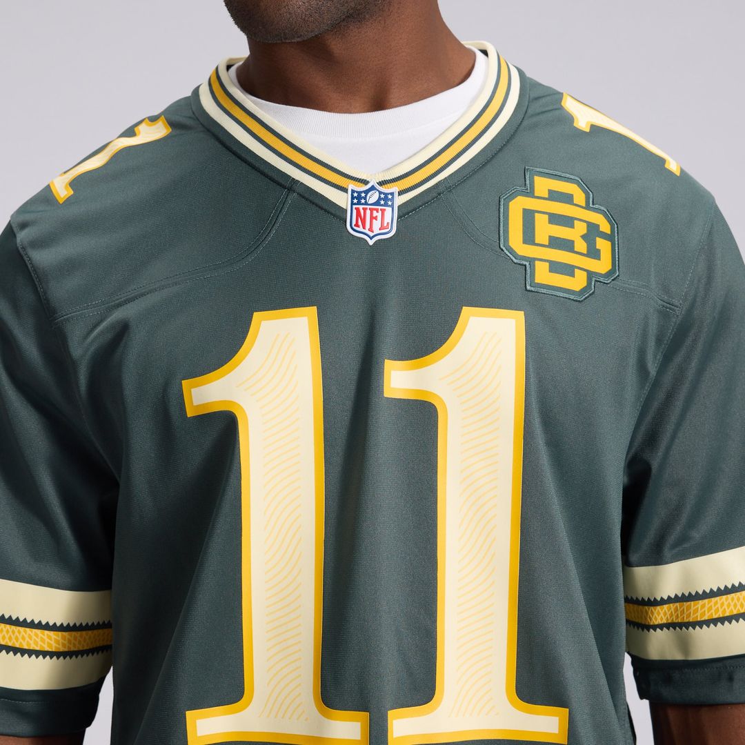 Green Bay Packers Jayden Reed Nike Green 2026 Rivalries Collection Game Jersey product image 8, provided for visual