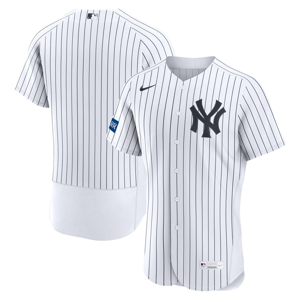 New York Yankees Nike White Home Sponsor Patch Authentic Jersey product image 1, provided for visual reference and product