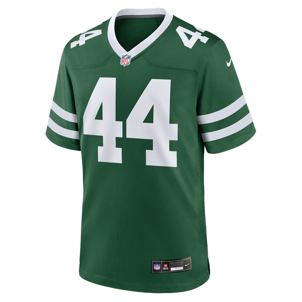 New York Jets Jamien Sherwood Nike Legacy Green Team Game Jersey product image 2, provided for visual reference and product