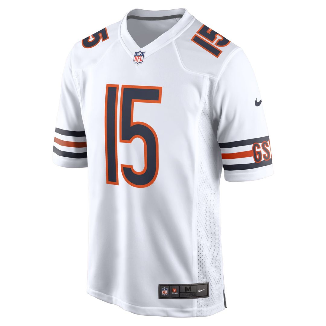 Chicago Bears Rome Odunze Nike White Game Jersey product image 2, provided for visual reference and product detail review