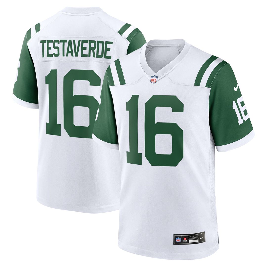 New York Jets Vinny Testaverde Nike White Retired Player Alternate Game Jersey product image 1, provided for visual