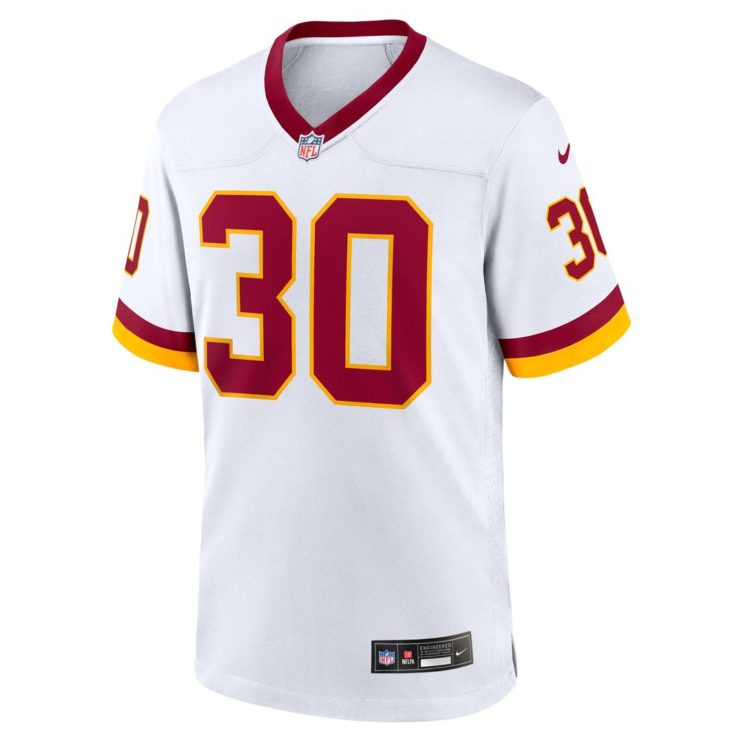 Washington Commanders Austin Ekeler Nike White Game Super Bowl Era Jersey product image 2, provided for visual reference and
