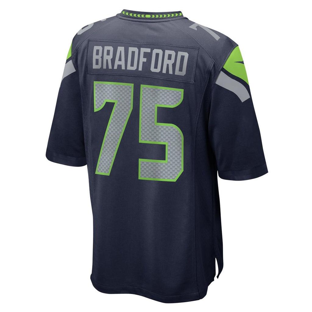 Seattle Seahawks Anthony Bradford Nike College Navy Game Jersey product image 3, provided for visual reference and product