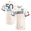 Los Angeles Dodgers Mookie Betts Nike Cream City Connect Authentic Sponsor Patch Jersey product image 1, provided for visual