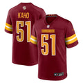 Washington Commanders Ale Kaho Nike Burgundy Team Game Jersey product image 1, provided for visual reference and product