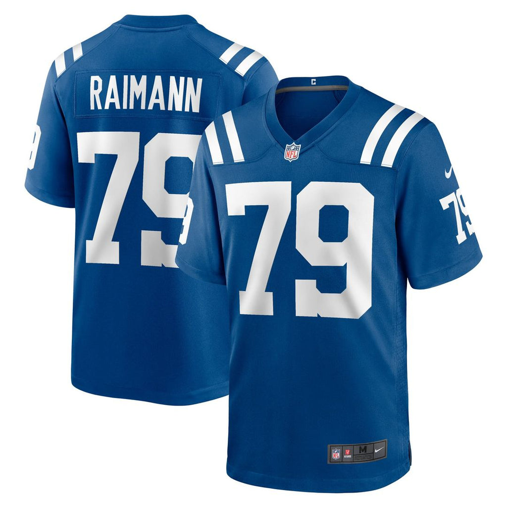 Indianapolis Colts Bernhard Raimann Nike Royal Player Game Jersey product image 1, provided for visual reference and product
