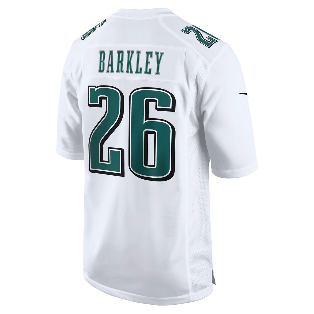 Philadelphia Eagles Saquon Barkley Nike Tundra White Fashion Game Jersey product image 3, provided for visual reference and