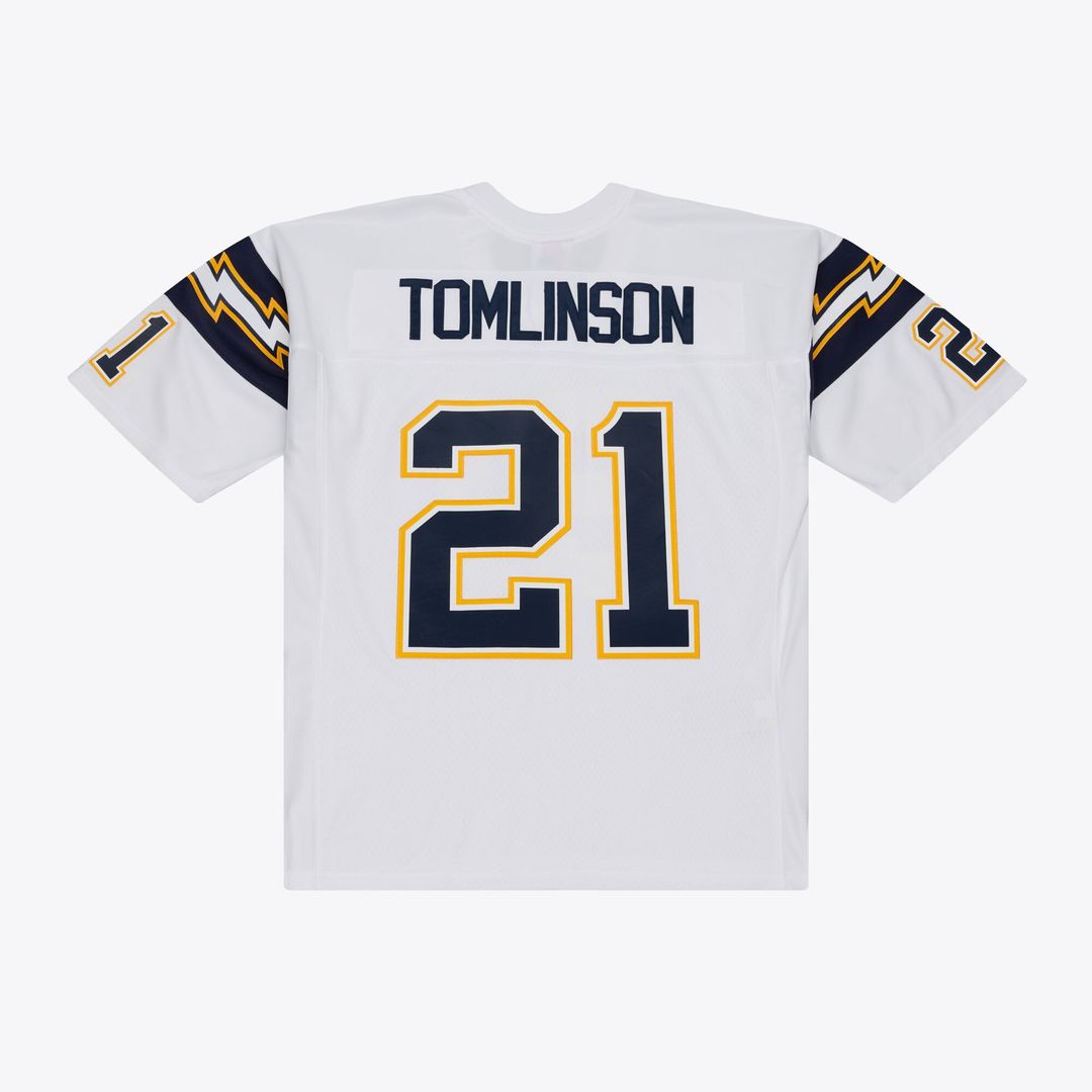 San Diego Chargers LaDainian Tomlinson Mitchell & Ness White 2001 Legacy Replica Player Jersey product image 2, provided for