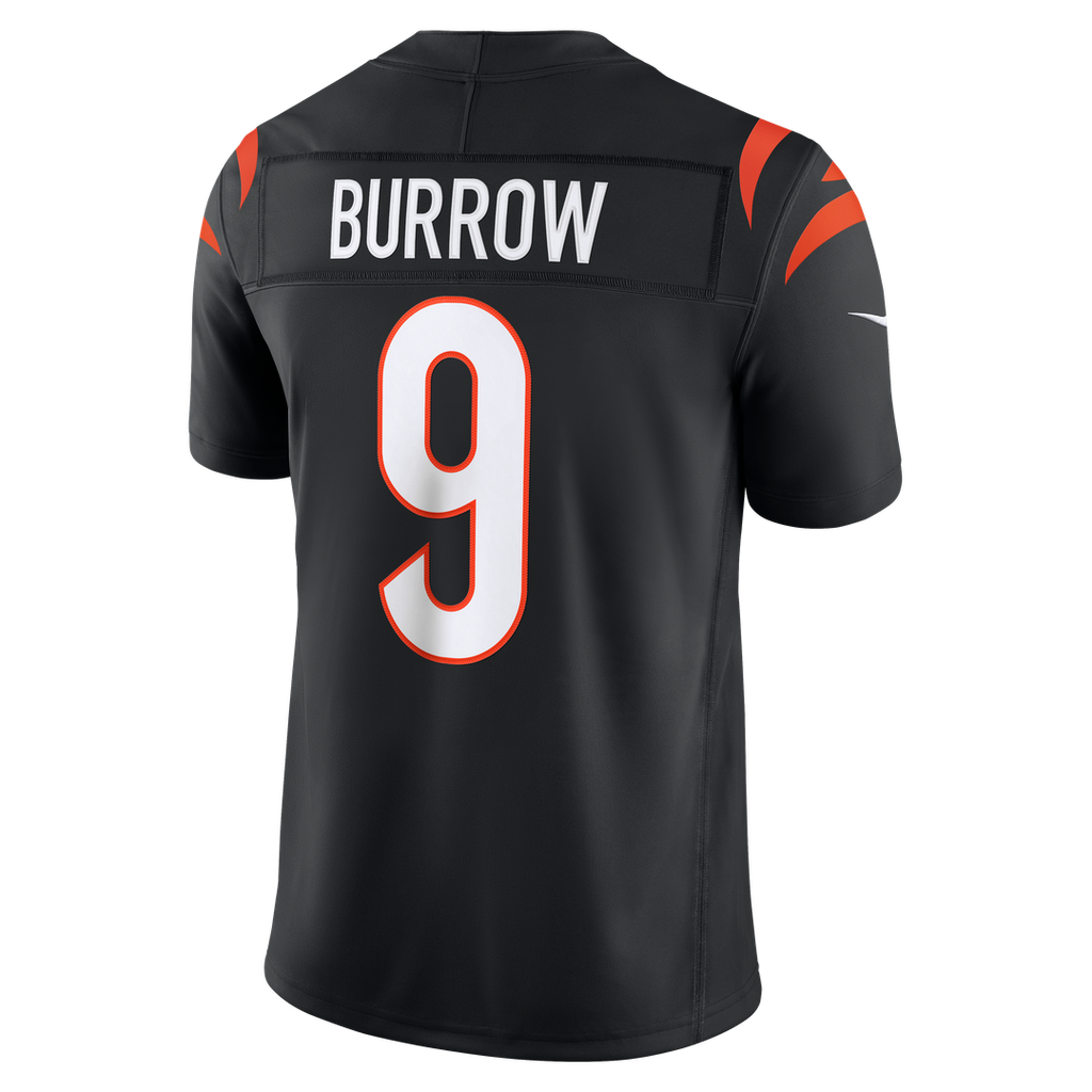 Cincinnati Bengals Joe Burrow Nike Black Team Vapor F.U.S.E. Stitched Limited Jersey product image 7, provided for visual