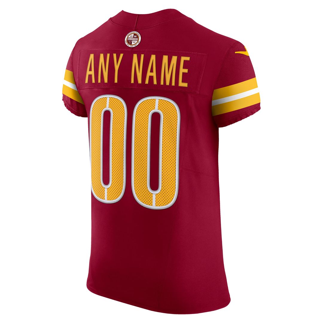 Washington Commanders Nike Burgundy Team Vapor F.U.S.E. Elite Custom Jersey product image 3, provided for visual reference