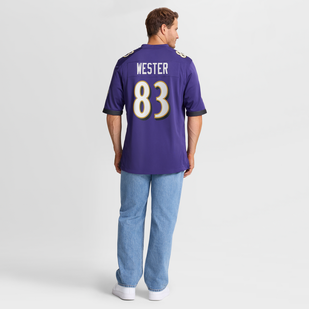 Baltimore Ravens LaJohntay Wester Nike Purple Team Game Jersey product image 8, provided for visual reference and product