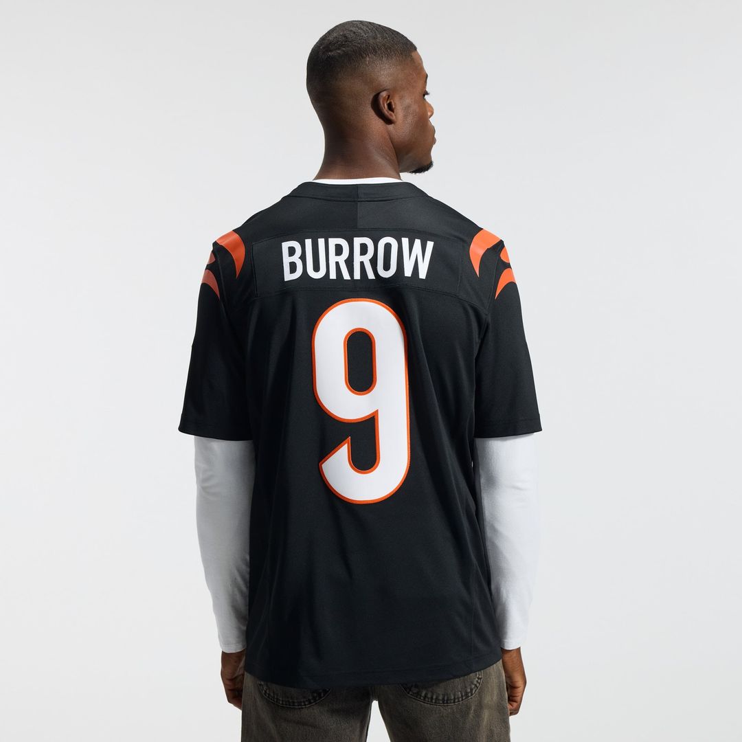 Cincinnati Bengals Joe Burrow Nike Black Team Vapor F.U.S.E. Stitched Limited Jersey product image 16, provided for visual