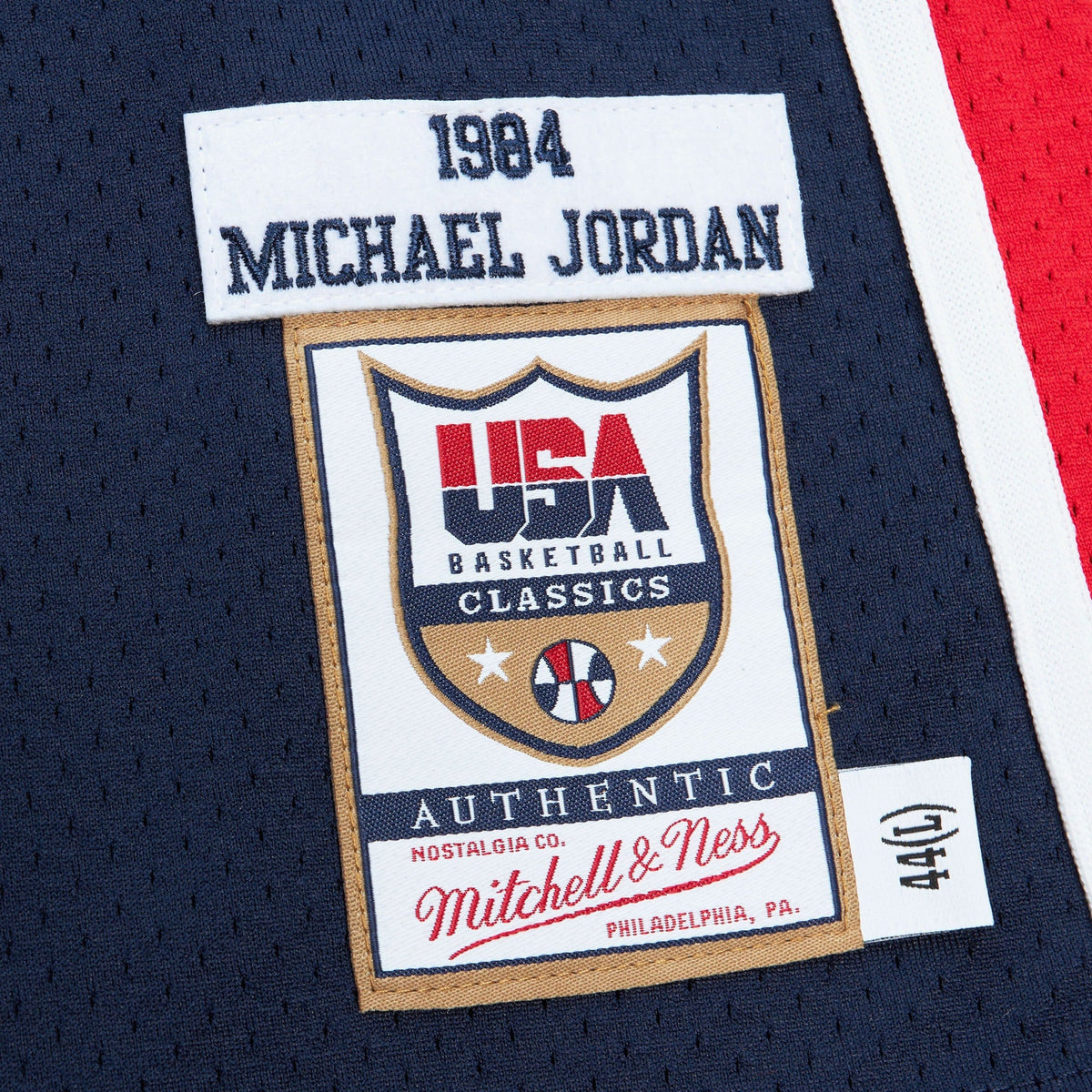 USA Basketball Mitchell & Ness Authentic Jersey Michael Jordan 1984 product image 5, provided for visual reference and