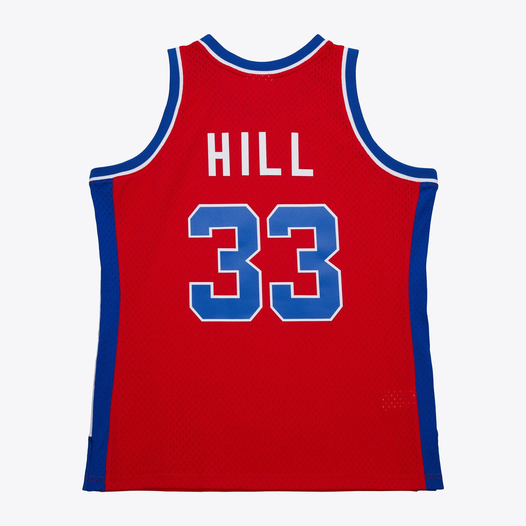 Detroit Pistons Mitchell & Ness Grant Hill 1994 Dark Authentic Jersey - Red product image 4, provided for visual reference